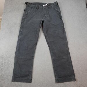 Kitanica Backcountry Pants Mens 38x34 Black Canvas Cargo Workwear USA